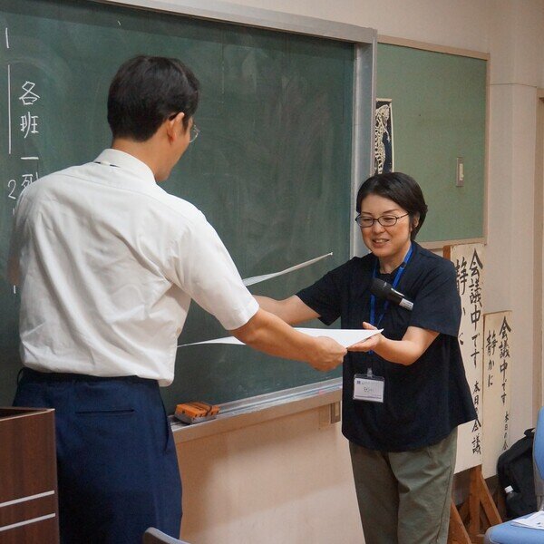 坂本中学校　マナー講座（9/5）実施報告